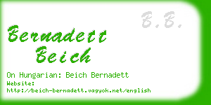 bernadett beich business card